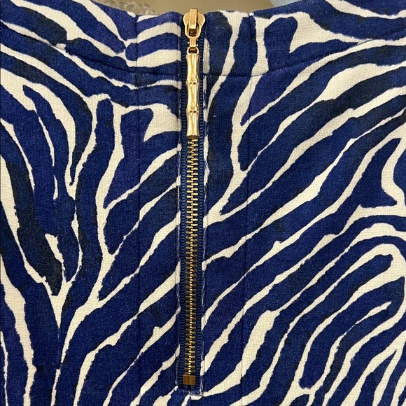 Tommy Bahama Navy and White Zebra Pattern Dress Size L - Picture 4 of 5